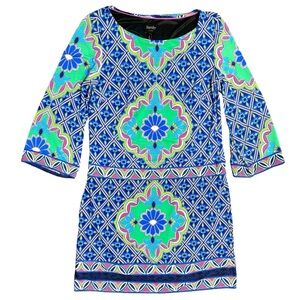 Laundry By Shelli Segal Women’s Floral Mini Dress 3/4 Sleeves Lined Size S